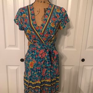 Striped floral dress